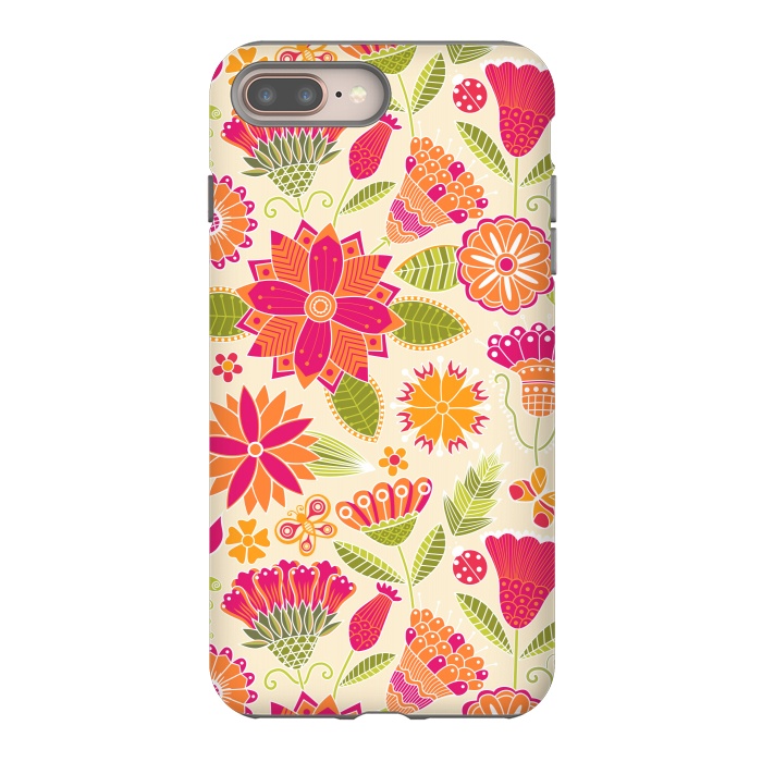 iPhone 8 plus StrongFit geometric colored flowers by ArtsCase