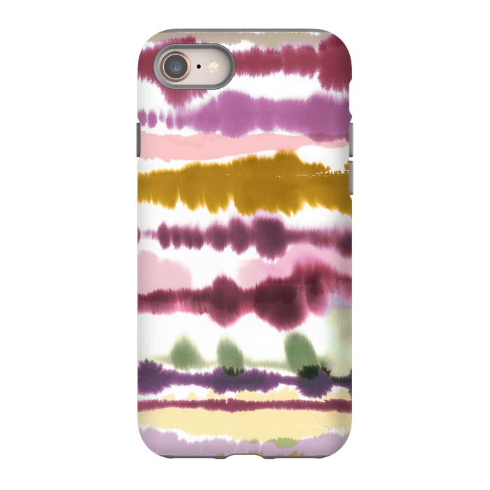 iPhone 8 StrongFit Soft Watercolor Lines Gold by Ninola Design