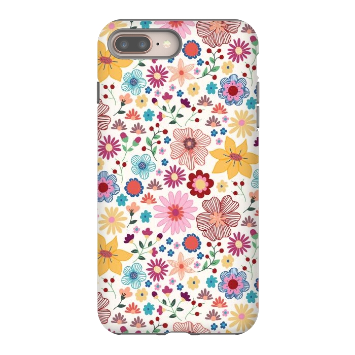 iPhone 8 plus StrongFit Springtime Wild Bloom by TracyLucy Designs