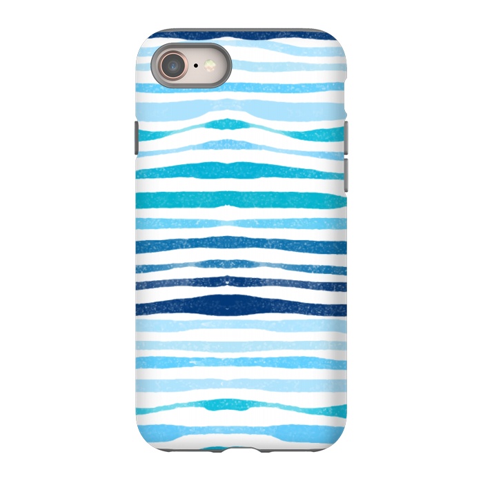 iPhone 8 StrongFit blue waves lines by MALLIKA