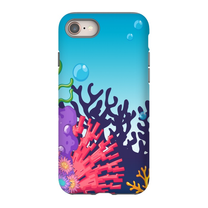 iPhone 8 StrongFit CORAL SEA PATTERN by MALLIKA