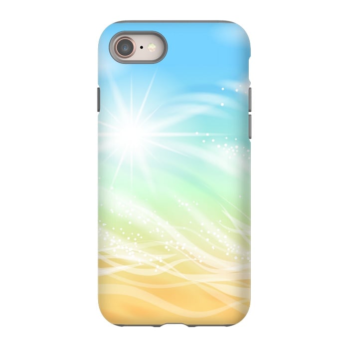 iPhone 8 StrongFit BLUE SKY BEACH SAND by MALLIKA