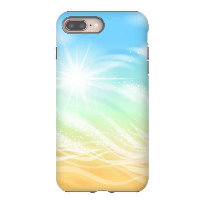 iPhone 8 plus StrongFit BLUE SKY BEACH SAND by MALLIKA
