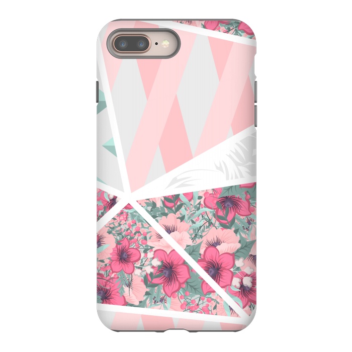 iPhone 8 plus StrongFit PINK PATCHWORK FLORAL by MALLIKA
