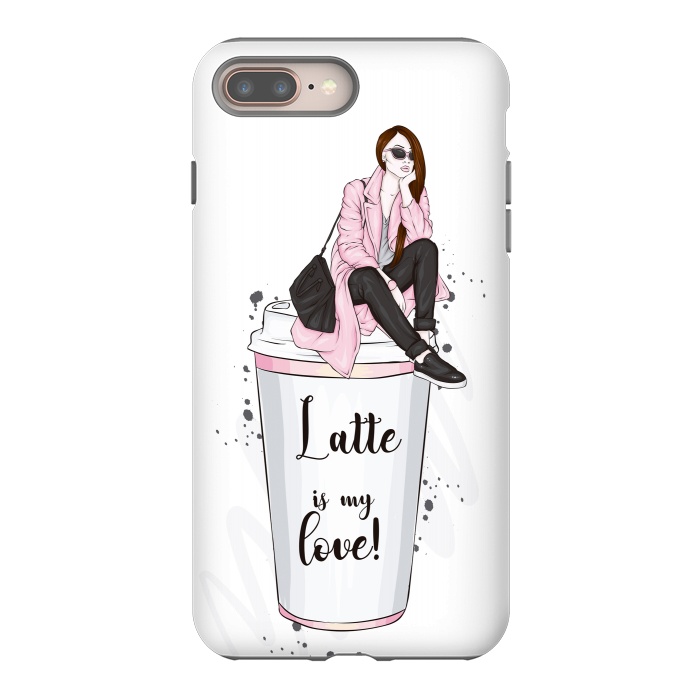 iPhone 8 plus StrongFit A Fashionable Woman Loves Latte by ArtsCase