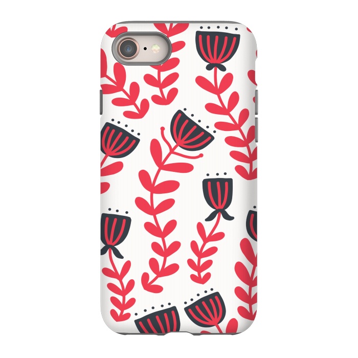 iPhone 8 StrongFit Red flowers by Winston