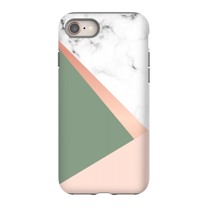 iPhone 8 StrongFit Marble geometric design with triangular image by ArtsCase