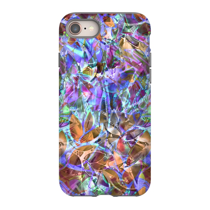 iPhone 8 StrongFit Floral Abstract Stained Glass G268 by Medusa GraphicArt