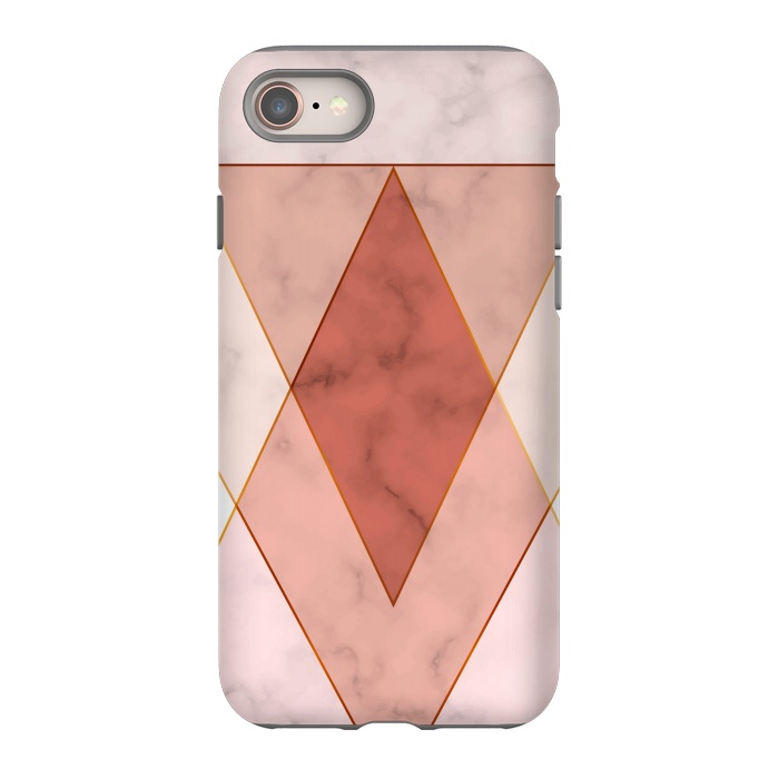 iPhone 8 StrongFit Modern Marble Geometric Design Triangular by ArtsCase