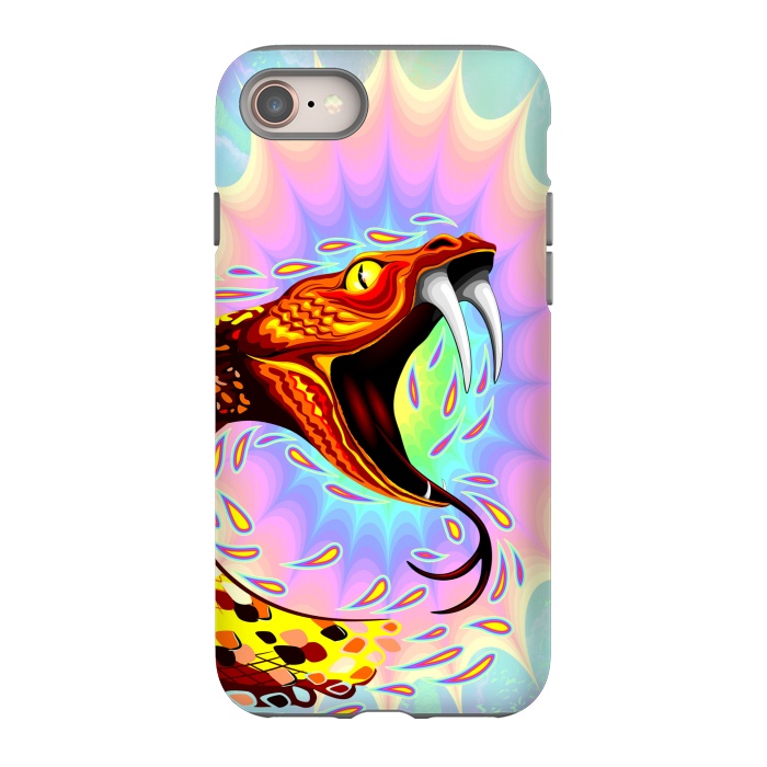 iPhone 8 StrongFit Snake Attack Psychedelic Art by BluedarkArt