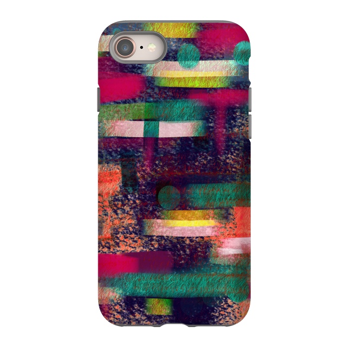 iPhone 8 StrongFit Abstract art colourful design multicolor by Josie