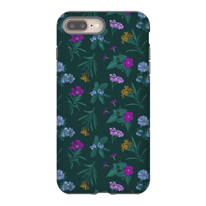 iPhone 8 plus StrongFit Tropical Flowers by Tishya Oedit