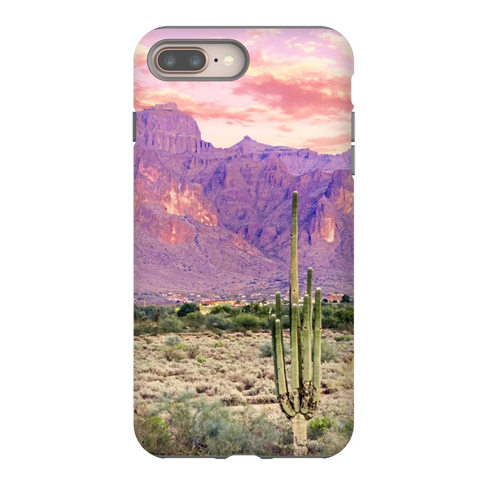 iPhone 8 plus StrongFit Cactus Sunset by Uma Prabhakar Gokhale
