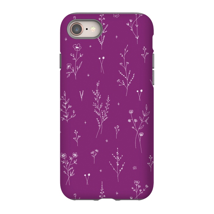 iPhone 8 StrongFit Magic Wine Wildflowers by Anis Illustration