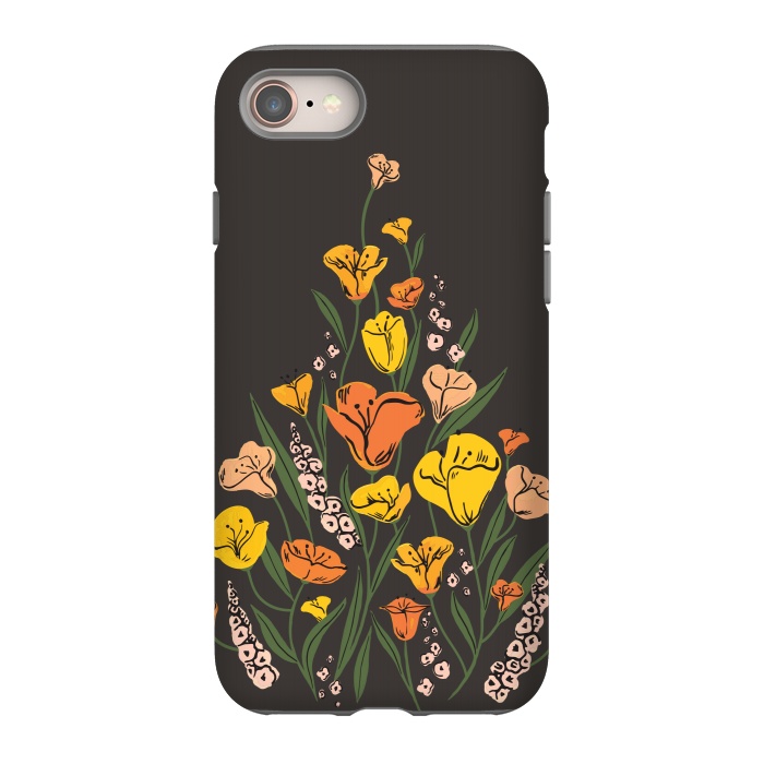 iPhone 8 StrongFit Wild Poppies by Melissa Lee
