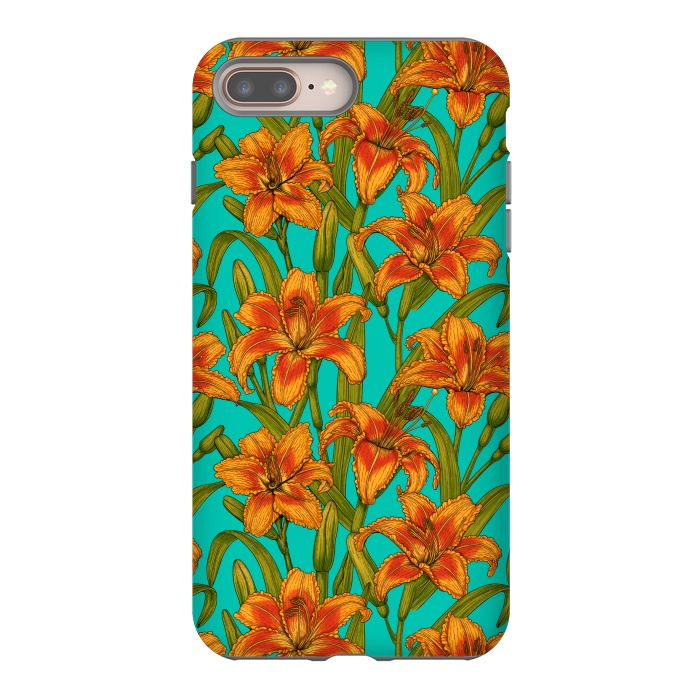 iPhone 8 plus StrongFit Tawny daylily flowers  by Katerina Kirilova