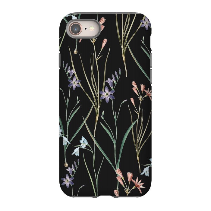 iPhone 8 StrongFit Dainty Floral Darkness by Zala Farah