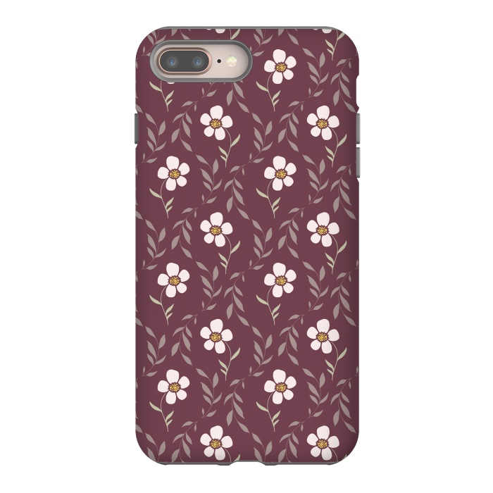 iPhone 8 plus StrongFit Effloresce - Purple by Melissa Lee