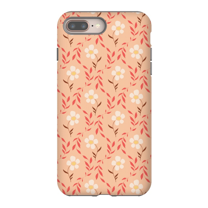 iPhone 8 plus StrongFit Effloresce - Peach by Melissa Lee