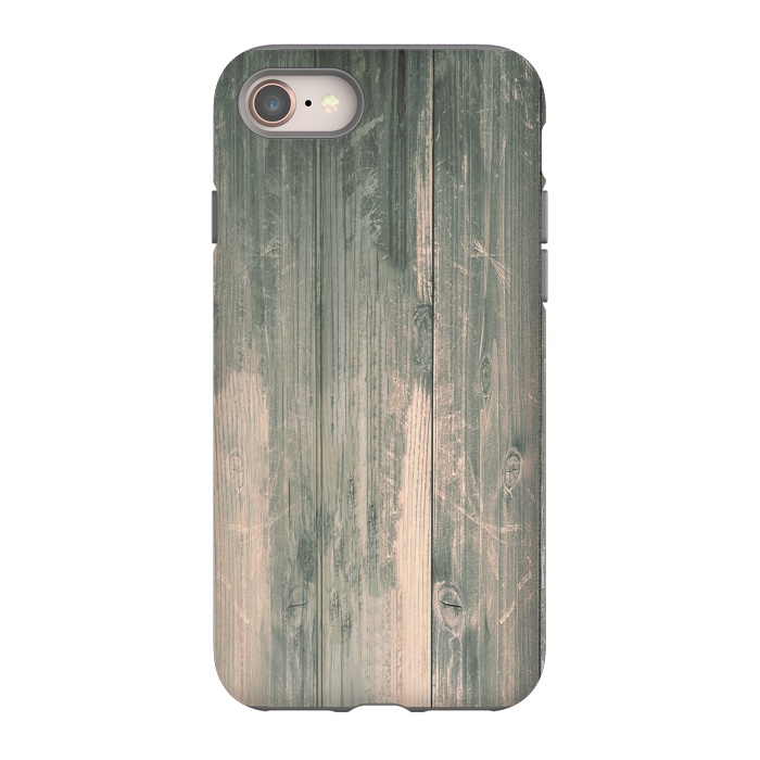 iPhone 8 StrongFit grey wood by haroulita