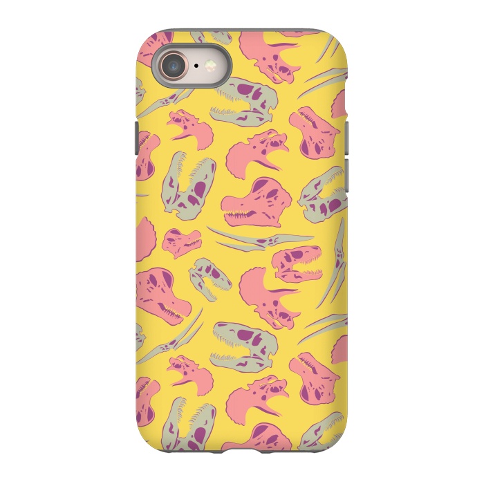iPhone 8 StrongFit Skull Roll - Yellow by Melissa Lee