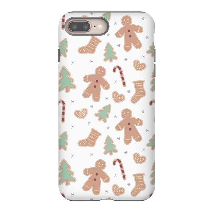iPhone 8 plus StrongFit ginger bread pattern by MALLIKA