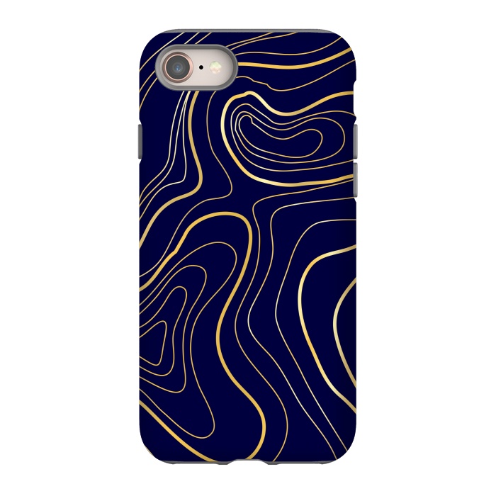 iPhone 8 StrongFit golden abstract lines by MALLIKA