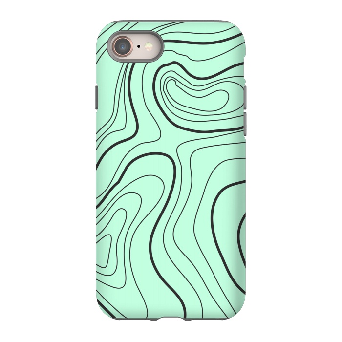 iPhone 8 StrongFit green abstract lines 2 by MALLIKA