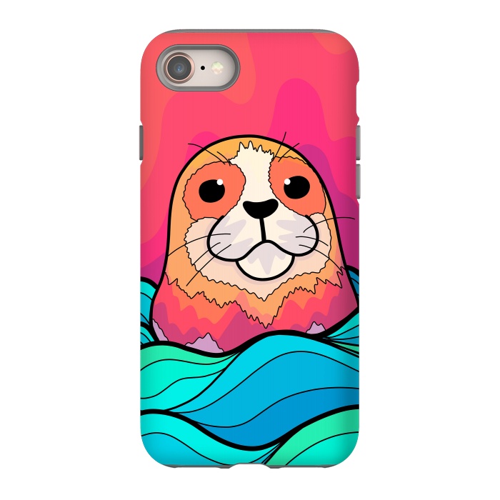 iPhone 8 StrongFit The happy seal by Steve Wade (Swade)
