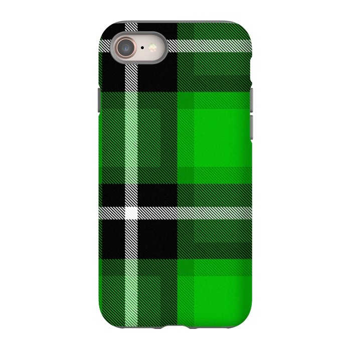 iPhone 8 StrongFit Green Scottish Plaid by TMSarts