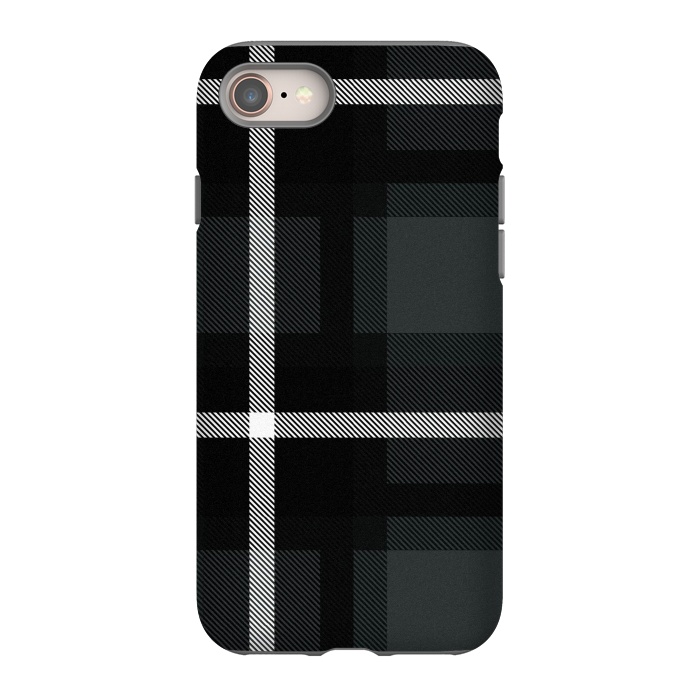 iPhone 8 StrongFit Shadow Scottish Plaid by TMSarts