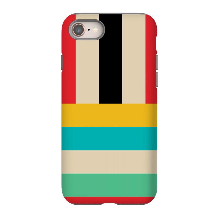 iPhone 8 StrongFit Multicolor Stripes by TMSarts