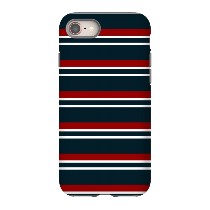 iPhone 8 StrongFit Red Pastel Stripes by TMSarts
