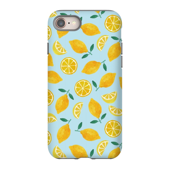 iPhone 8 StrongFit Watercolour Lemons by Tishya Oedit