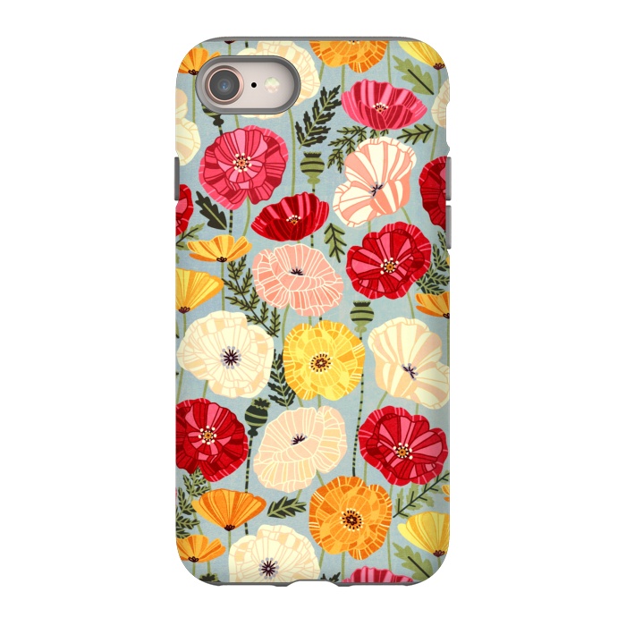 iPhone 8 StrongFit Iceland Poppies  by Tigatiga