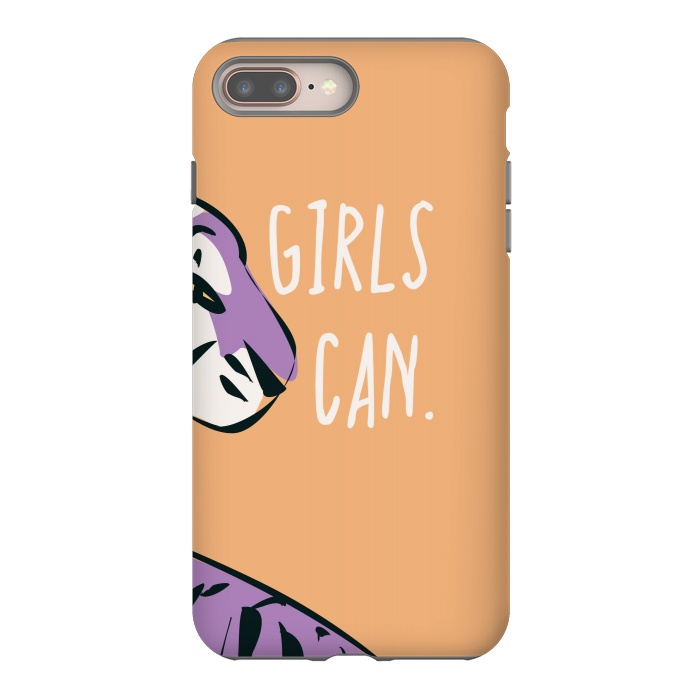 iPhone 8 plus StrongFit Girls can, peach by Jelena Obradovic