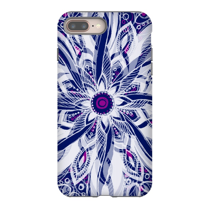 iPhone 8 plus StrongFit Purple Dreams Mandala by Rose Halsey