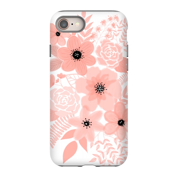 iPhone 8 StrongFit Peach flowers by Jms