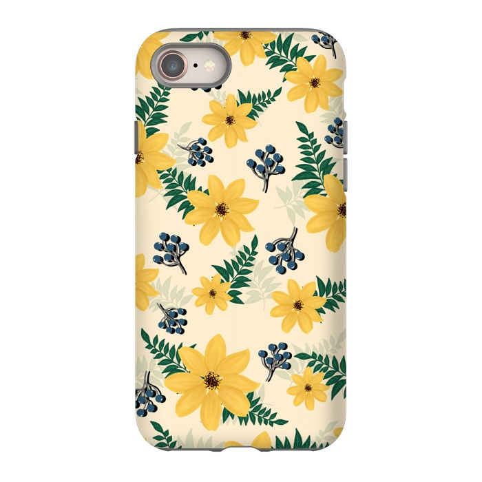 iPhone 8 StrongFit Yellow flowers pattern by Jms