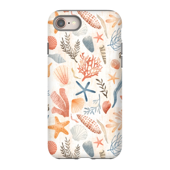 iPhone 8 StrongFit Vintage Seashells by Noonday Design