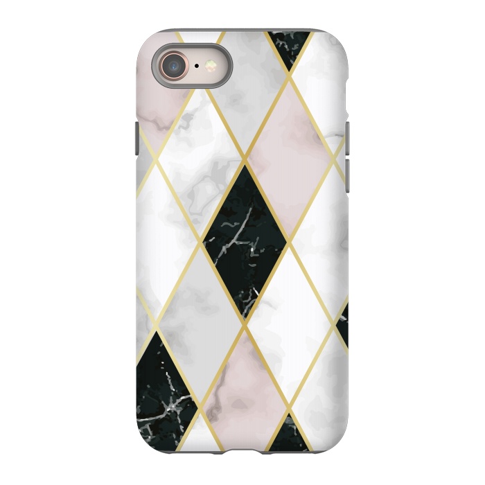 iPhone 8 StrongFit Golden Geometric Diagonal Lines by ArtsCase