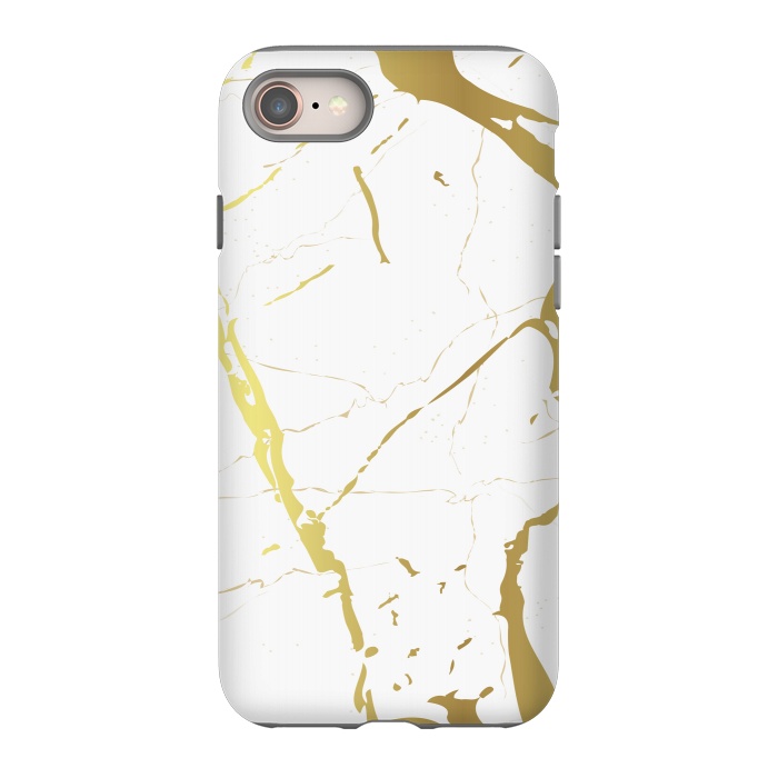 iPhone 8 StrongFit Marble Design With Gold Lines by ArtsCase