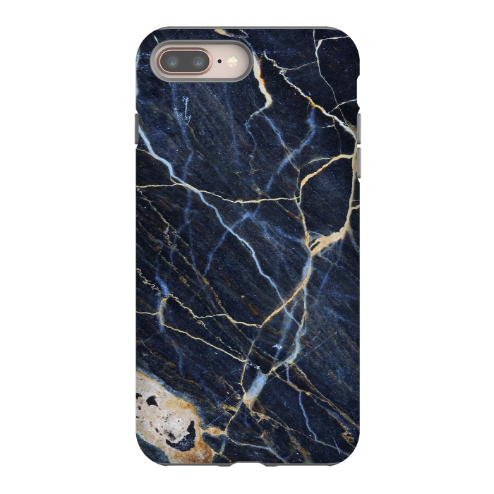 iPhone 8 plus StrongFit Structure Marble of Dark Gray Blue by ArtsCase