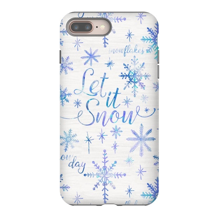 iPhone 8 plus StrongFit Let It Snow by Noonday Design