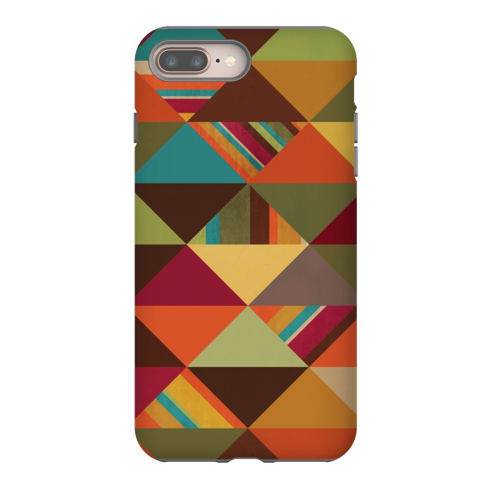 iPhone 8 plus StrongFit Autumn Triangles by Noonday Design