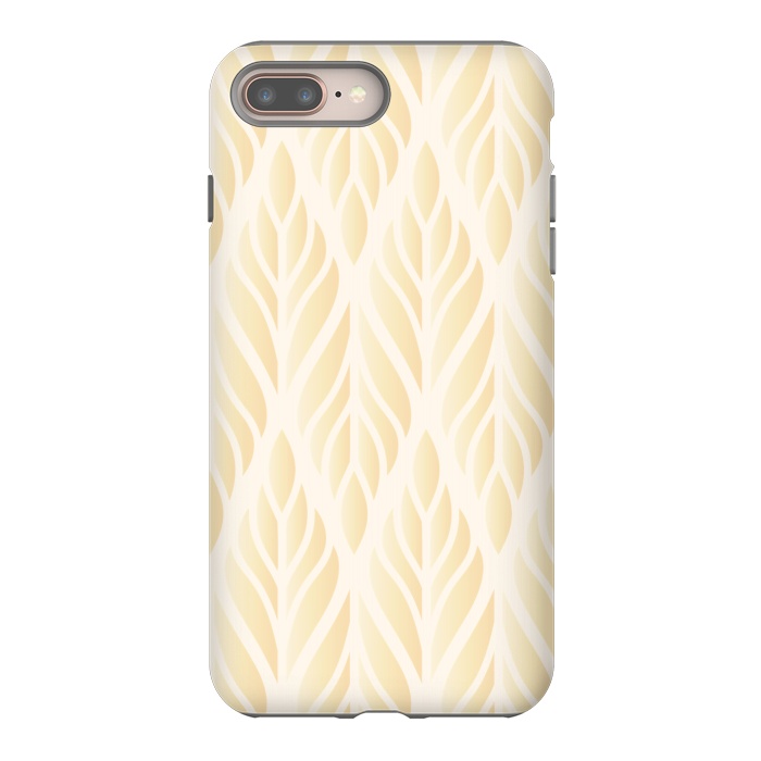 iPhone 8 plus StrongFit LEAF PATTERN OFF WHITE by MALLIKA