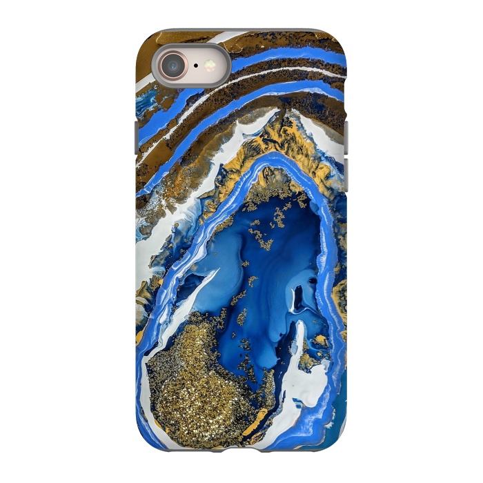 iPhone 8 StrongFit Gold and blue geode  by Winston