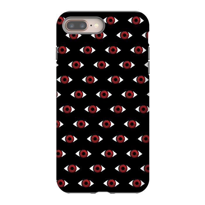 iPhone 8 plus StrongFit Red eye pattern by Laura Nagel
