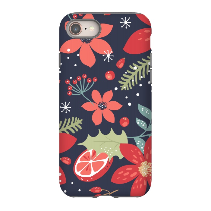 iPhone 8 StrongFit Floral Seamless Pattern for Christmas by ArtsCase