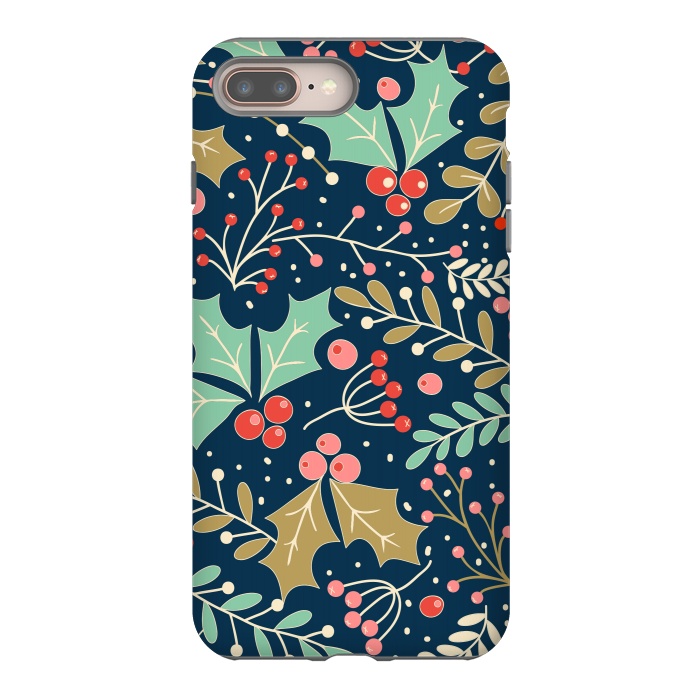 iPhone 8 plus StrongFit Holly Jolly Christmas by ArtsCase